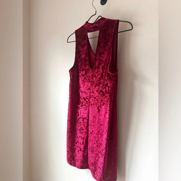 Altar’d State Burgundy Crushed Velvet Dress - Size Large - Like New Condition - Picture 6 of 11